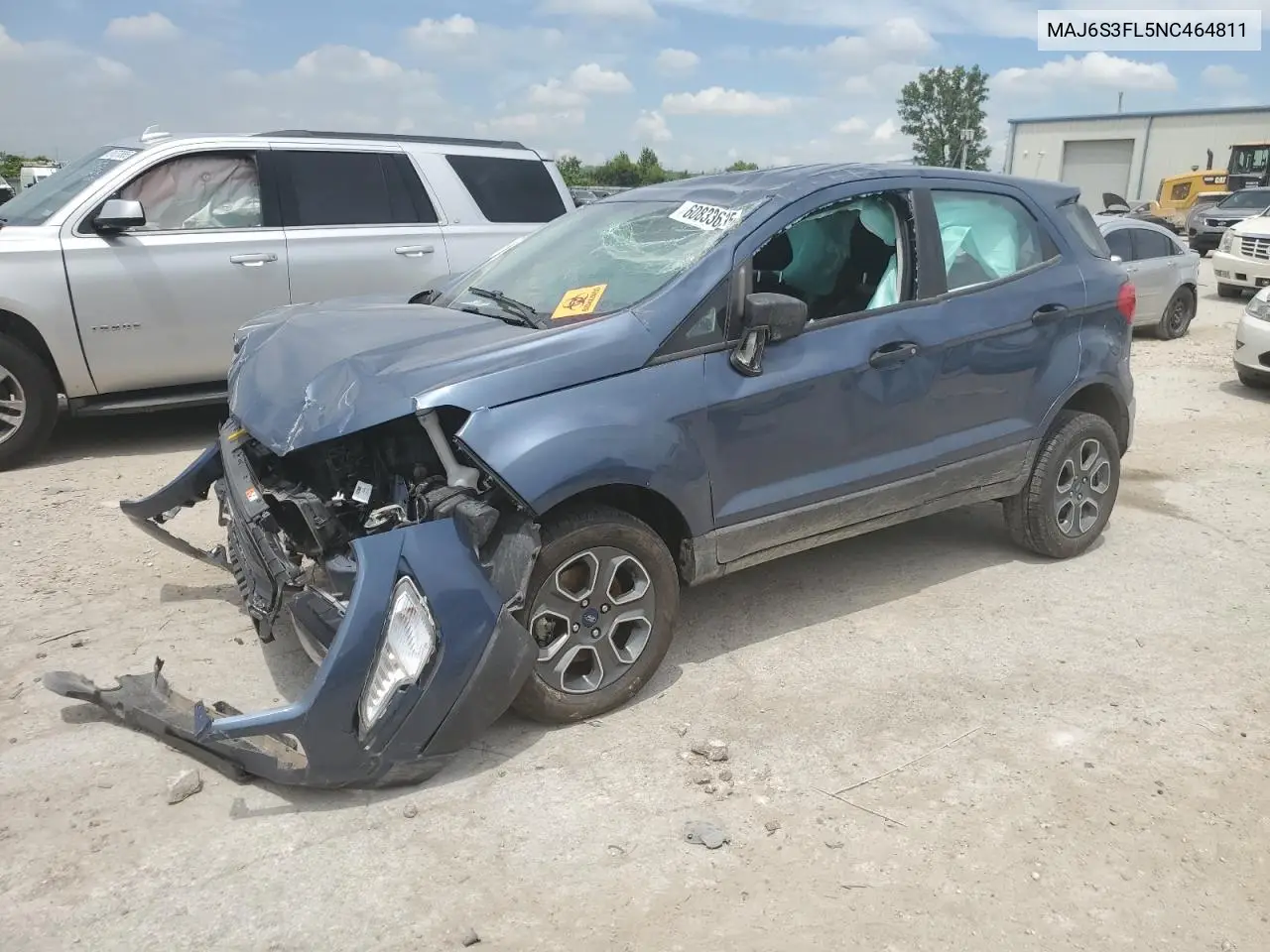 2022 Ford Ecosport S VIN: MAJ6S3FL5NC464811 Lot: 60833635