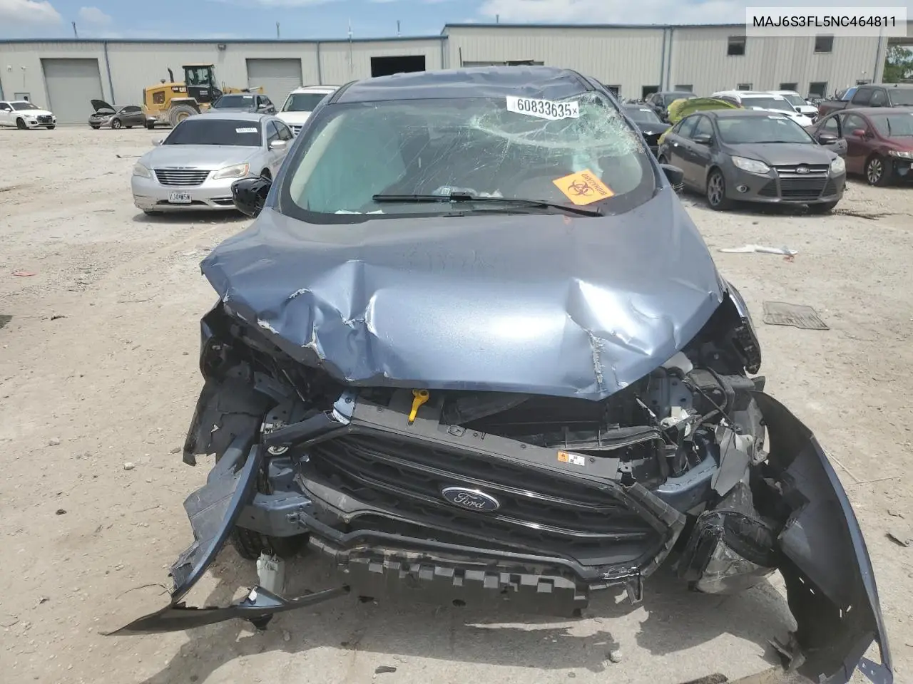 2022 Ford Ecosport S VIN: MAJ6S3FL5NC464811 Lot: 60833635
