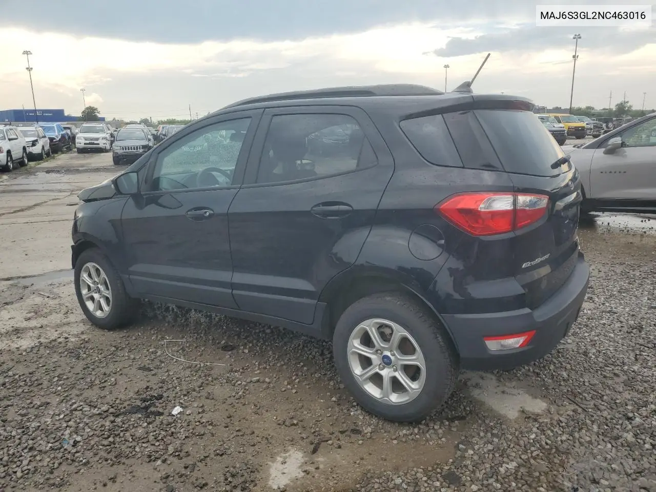2022 Ford Ecosport Se VIN: MAJ6S3GL2NC463016 Lot: 61960335