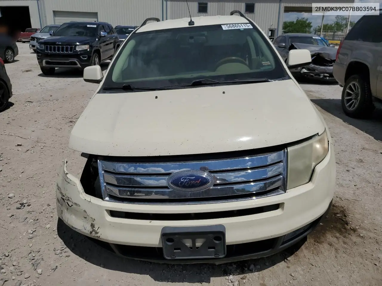 2007 Ford Edge Sel Plus VIN: 2FMDK39C07BB03594 Lot: 56865115