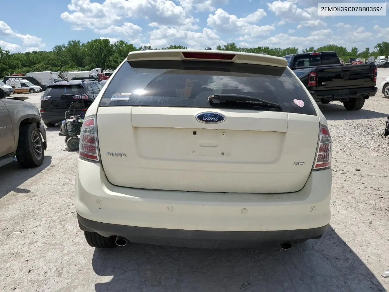 2007 Ford Edge Sel Plus VIN: 2FMDK39C07BB03594 Lot: 56865115