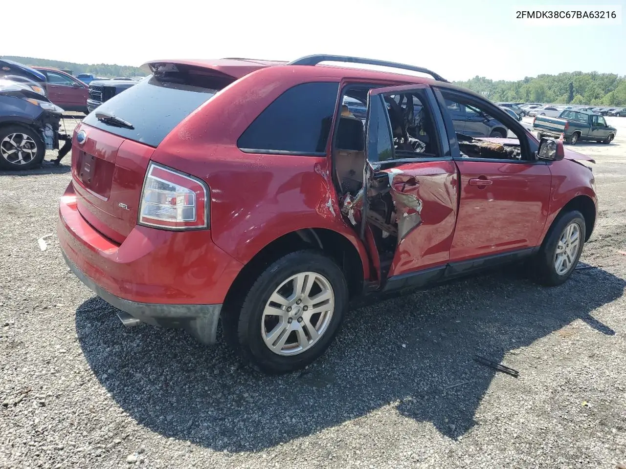 2007 Ford Edge Sel VIN: 2FMDK38C67BA63216 Lot: 60048665