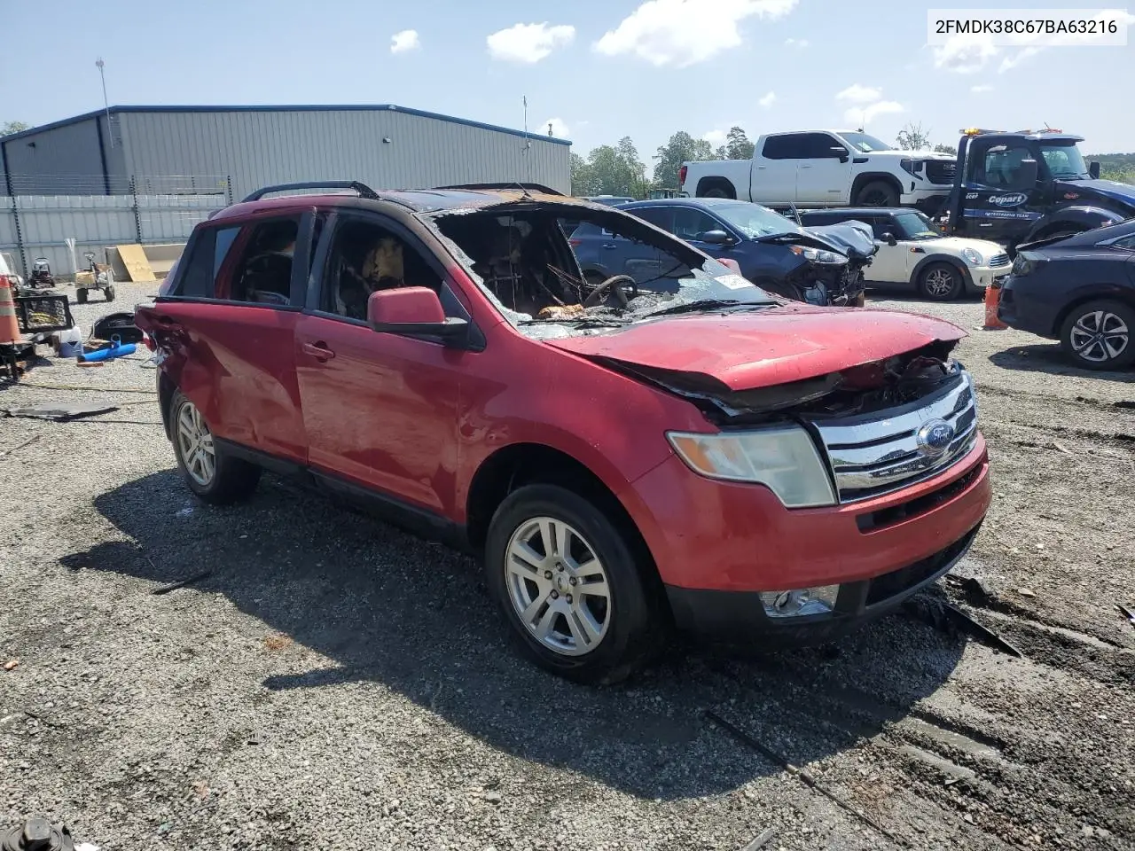 2007 Ford Edge Sel VIN: 2FMDK38C67BA63216 Lot: 60048665