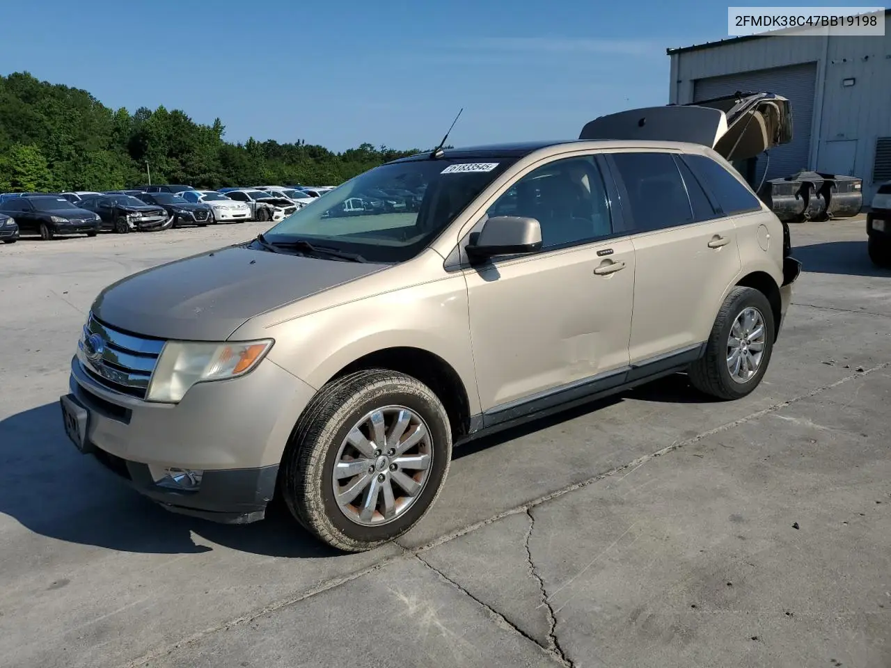 2007 Ford Edge Sel VIN: 2FMDK38C47BB19198 Lot: 61833545
