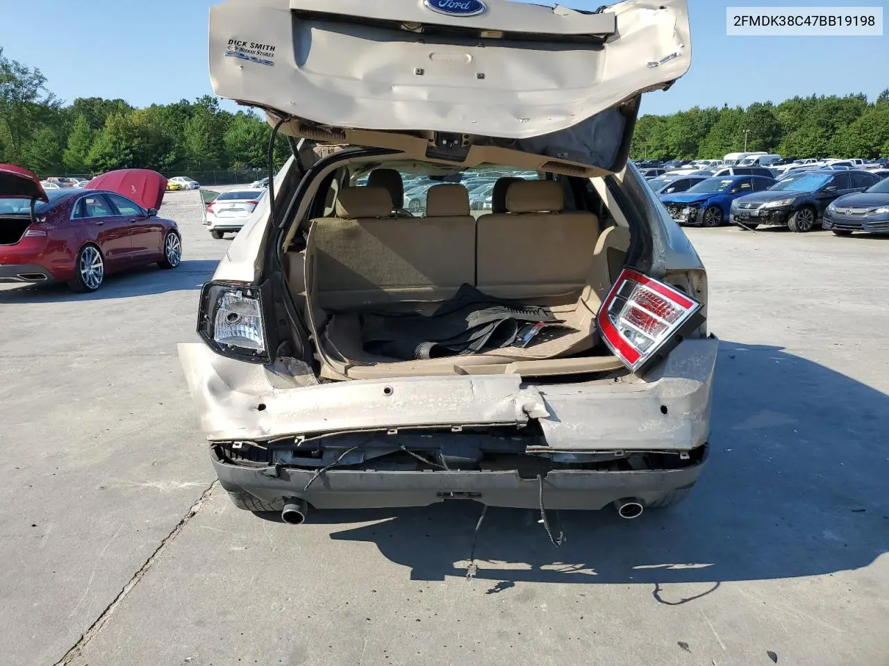2007 Ford Edge Sel VIN: 2FMDK38C47BB19198 Lot: 61833545