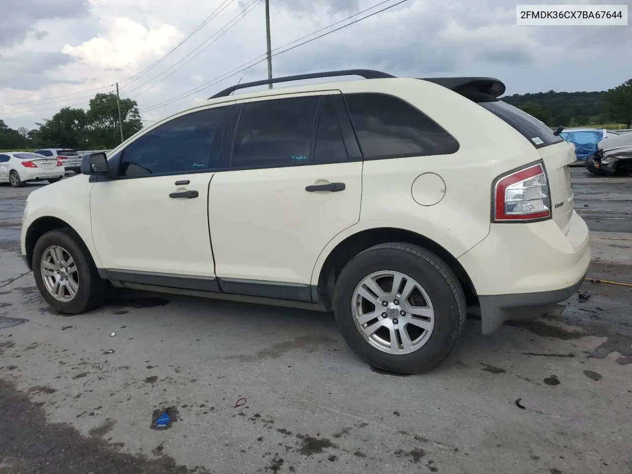 2007 Ford Edge Se VIN: 2FMDK36CX7BA67644 Lot: 62534035