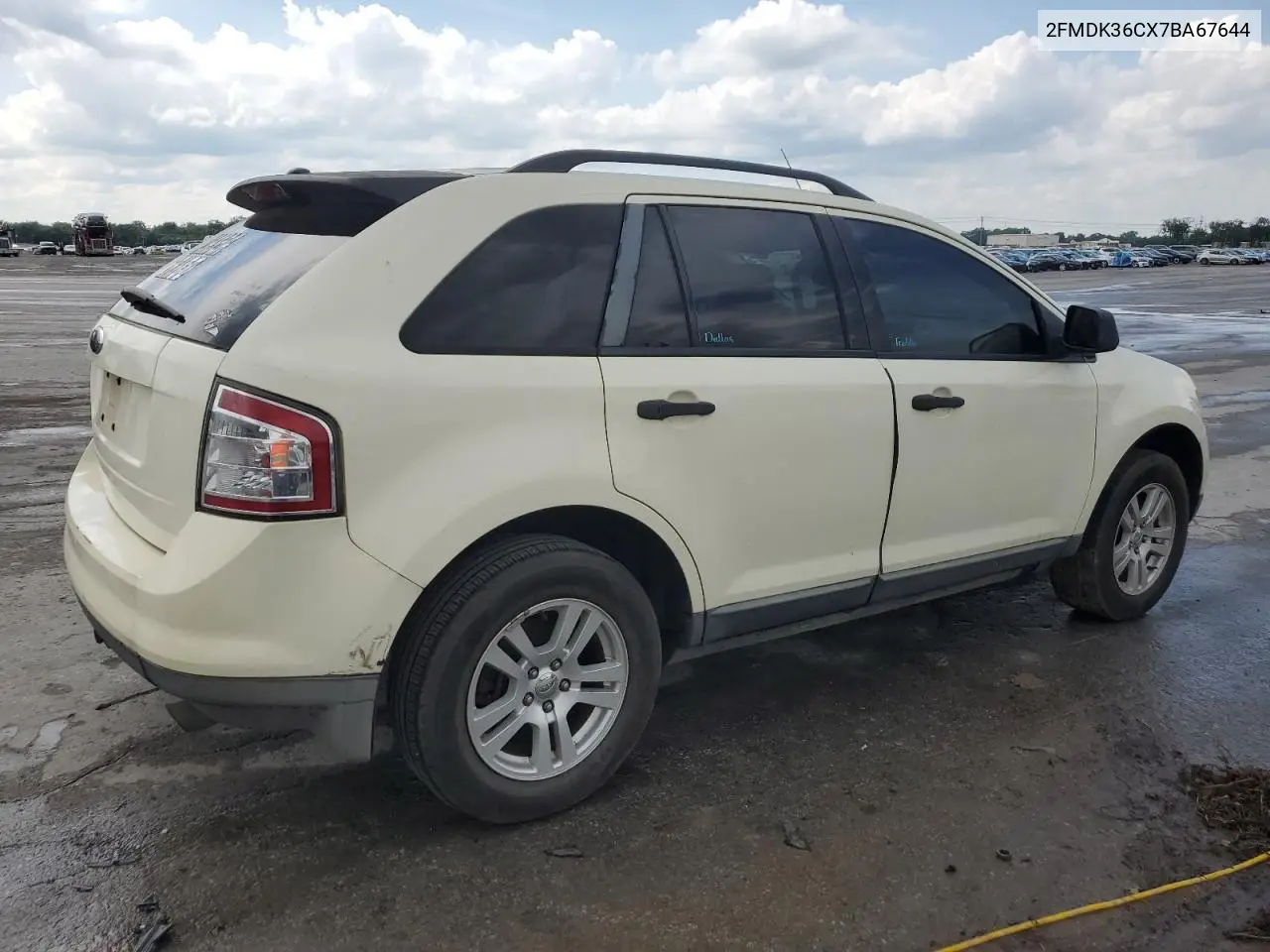2007 Ford Edge Se VIN: 2FMDK36CX7BA67644 Lot: 62534035