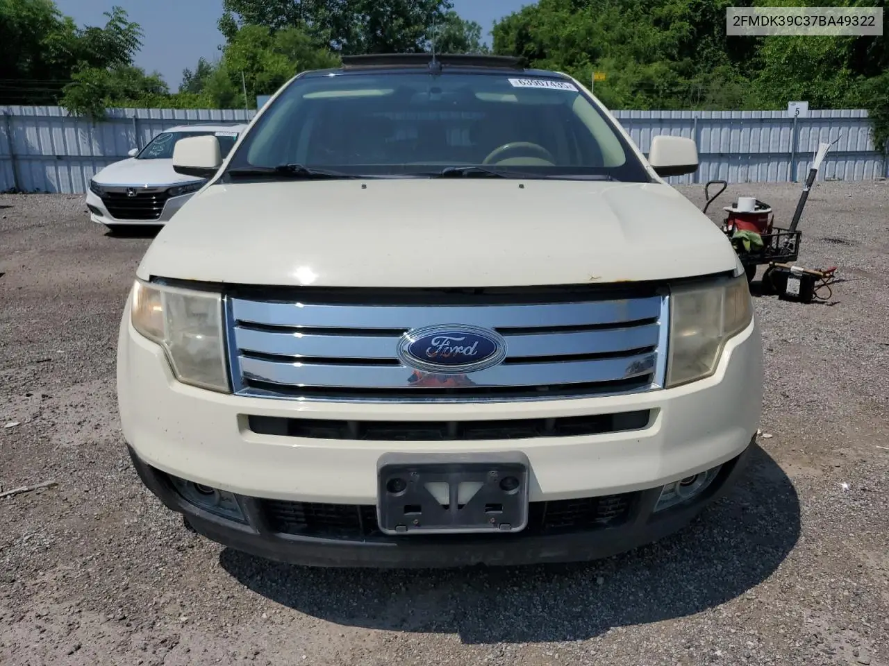 2007 Ford Edge Sel Plus VIN: 2FMDK39C37BA49322 Lot: 63907435