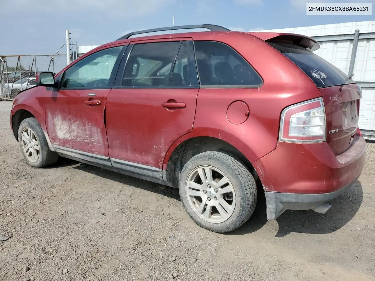 2008 Ford Edge Sel VIN: 2FMDK38CX8BA65231 Lot: 56114385