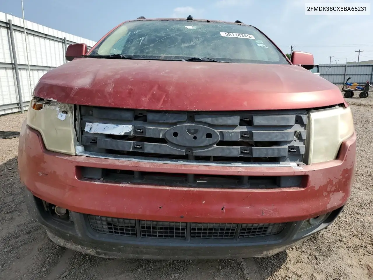 2008 Ford Edge Sel VIN: 2FMDK38CX8BA65231 Lot: 56114385