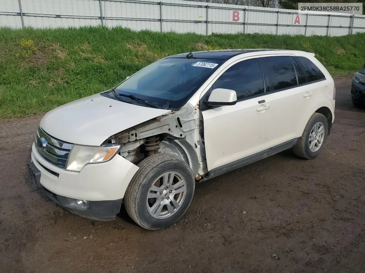2008 Ford Edge Sel VIN: 2FMDK38C58BA25770 Lot: 57062115