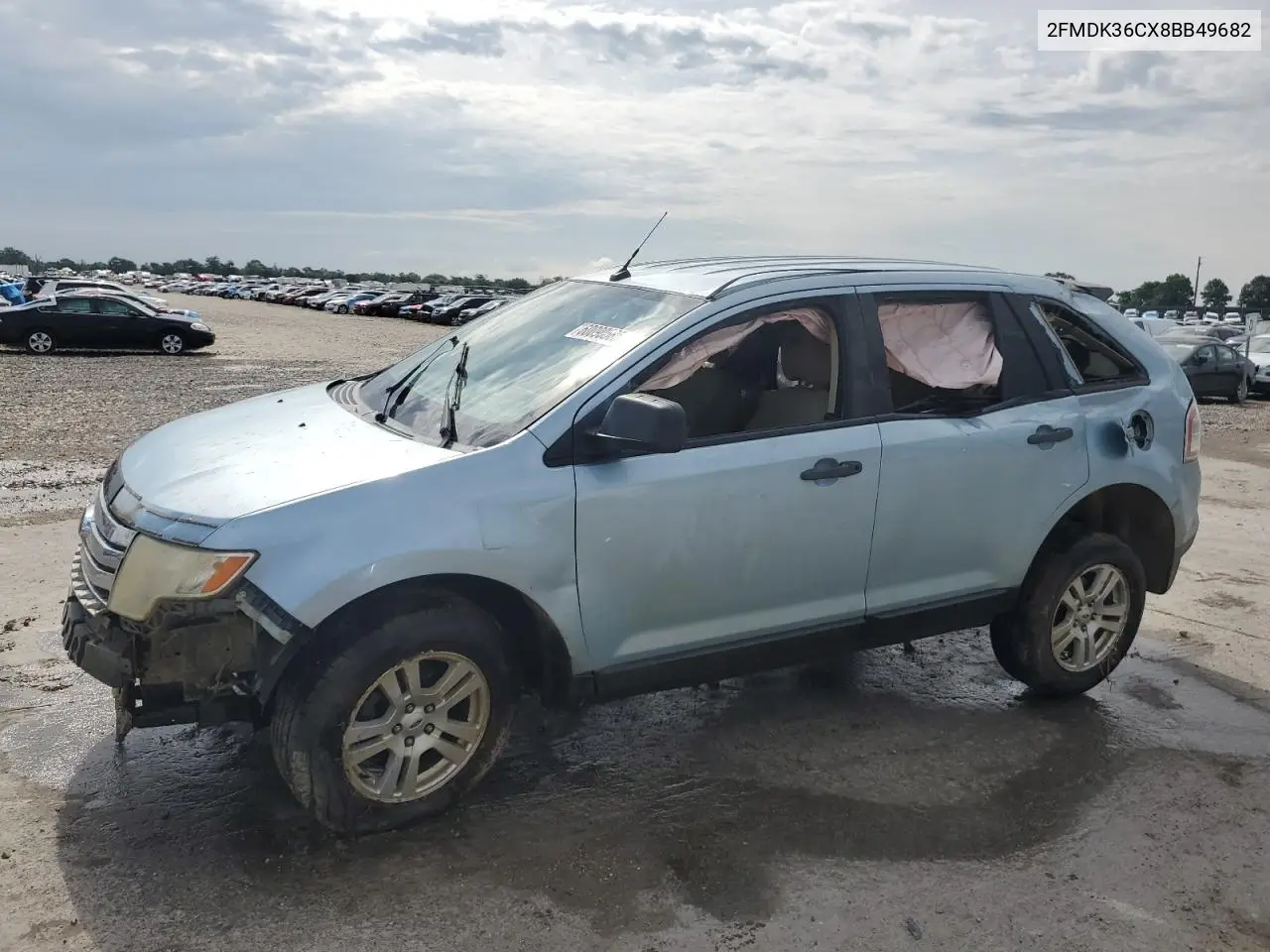 2008 Ford Edge Se VIN: 2FMDK36CX8BB49682 Lot: 60090685