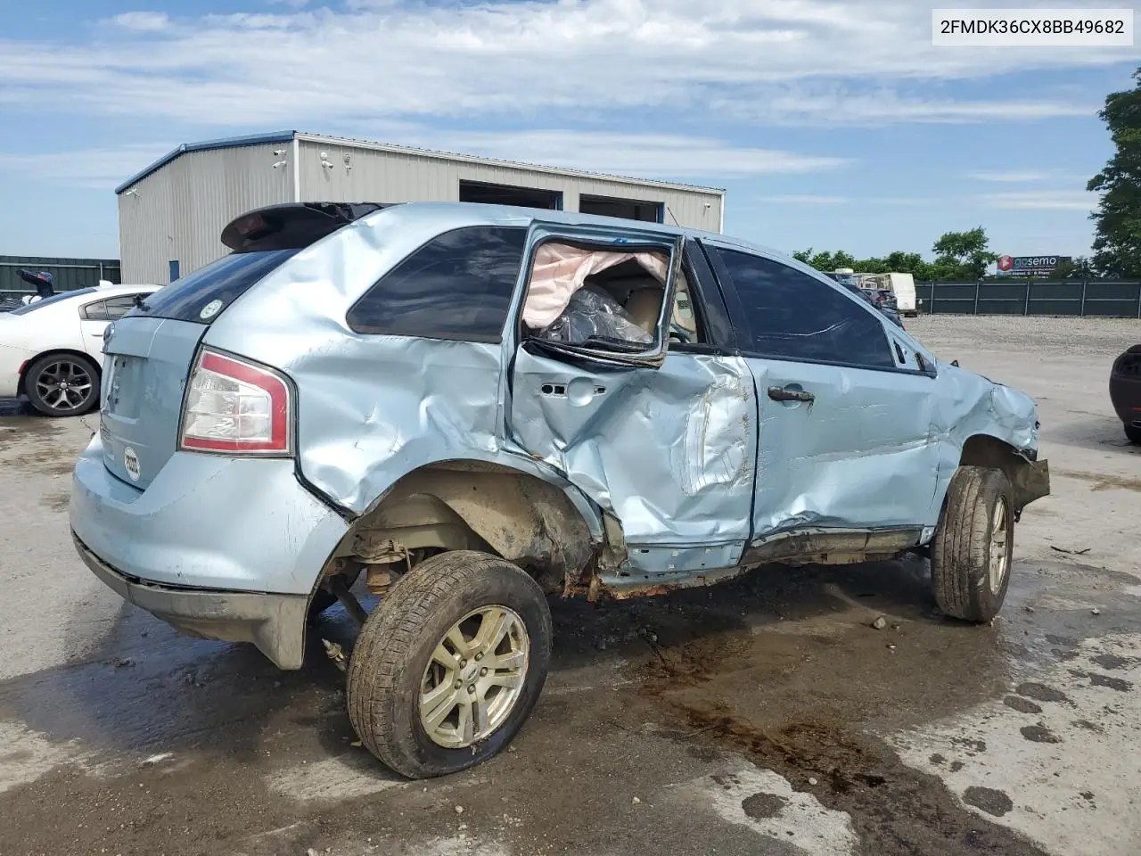 2008 Ford Edge Se VIN: 2FMDK36CX8BB49682 Lot: 60090685