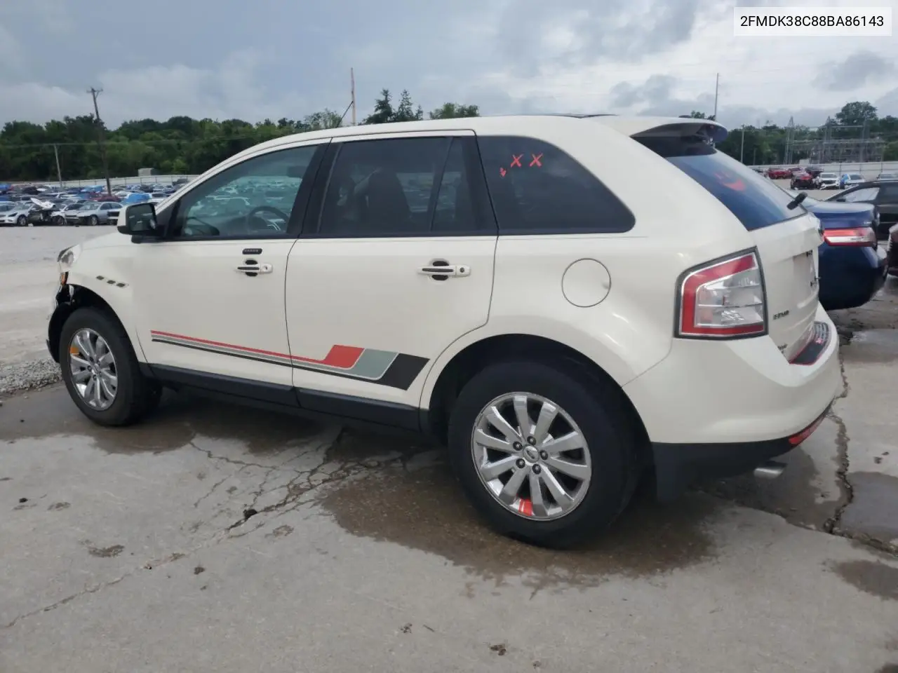 2008 Ford Edge Sel VIN: 2FMDK38C88BA86143 Lot: 61251975