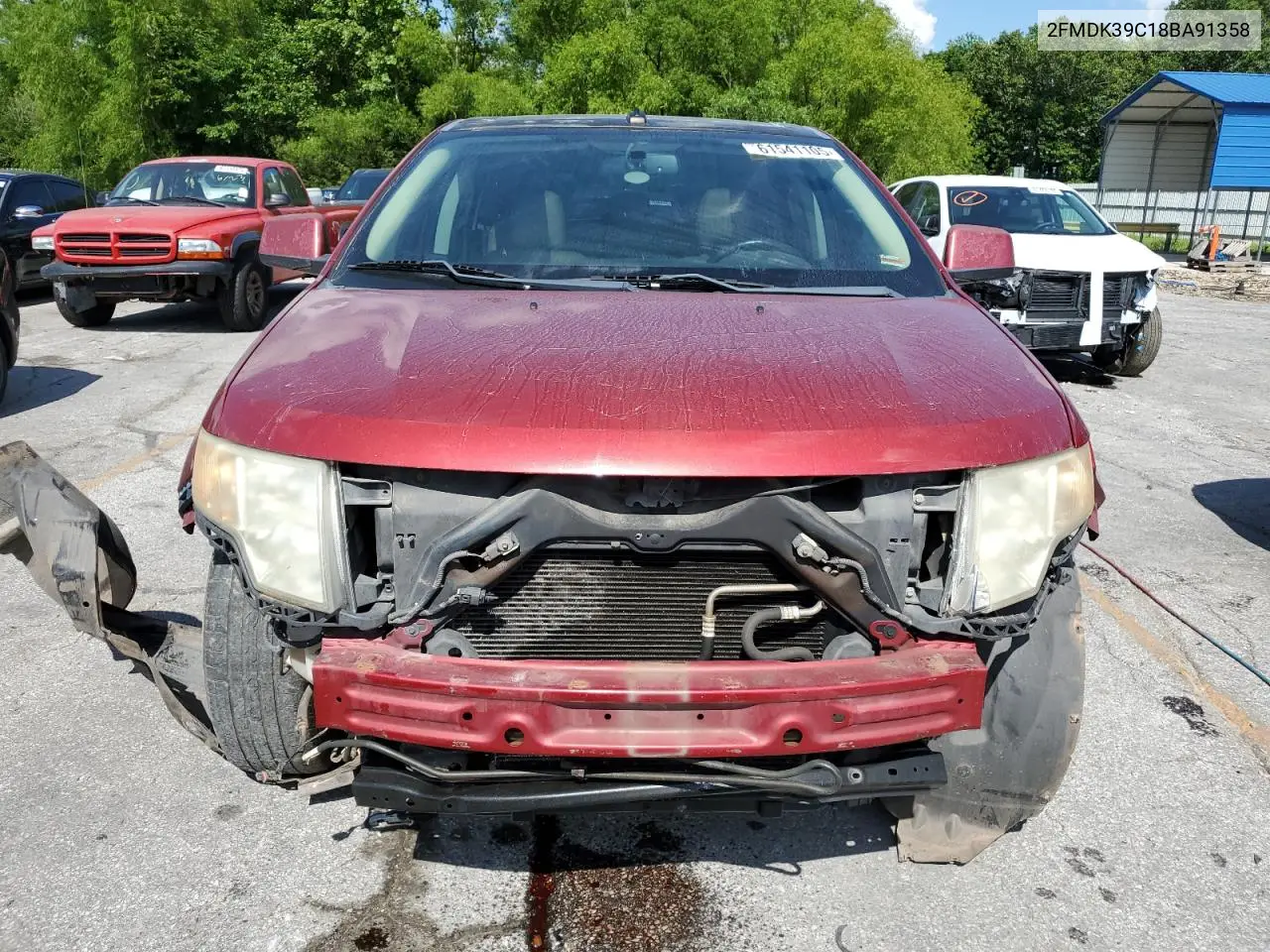 2008 Ford Edge Limited VIN: 2FMDK39C18BA91358 Lot: 61541105