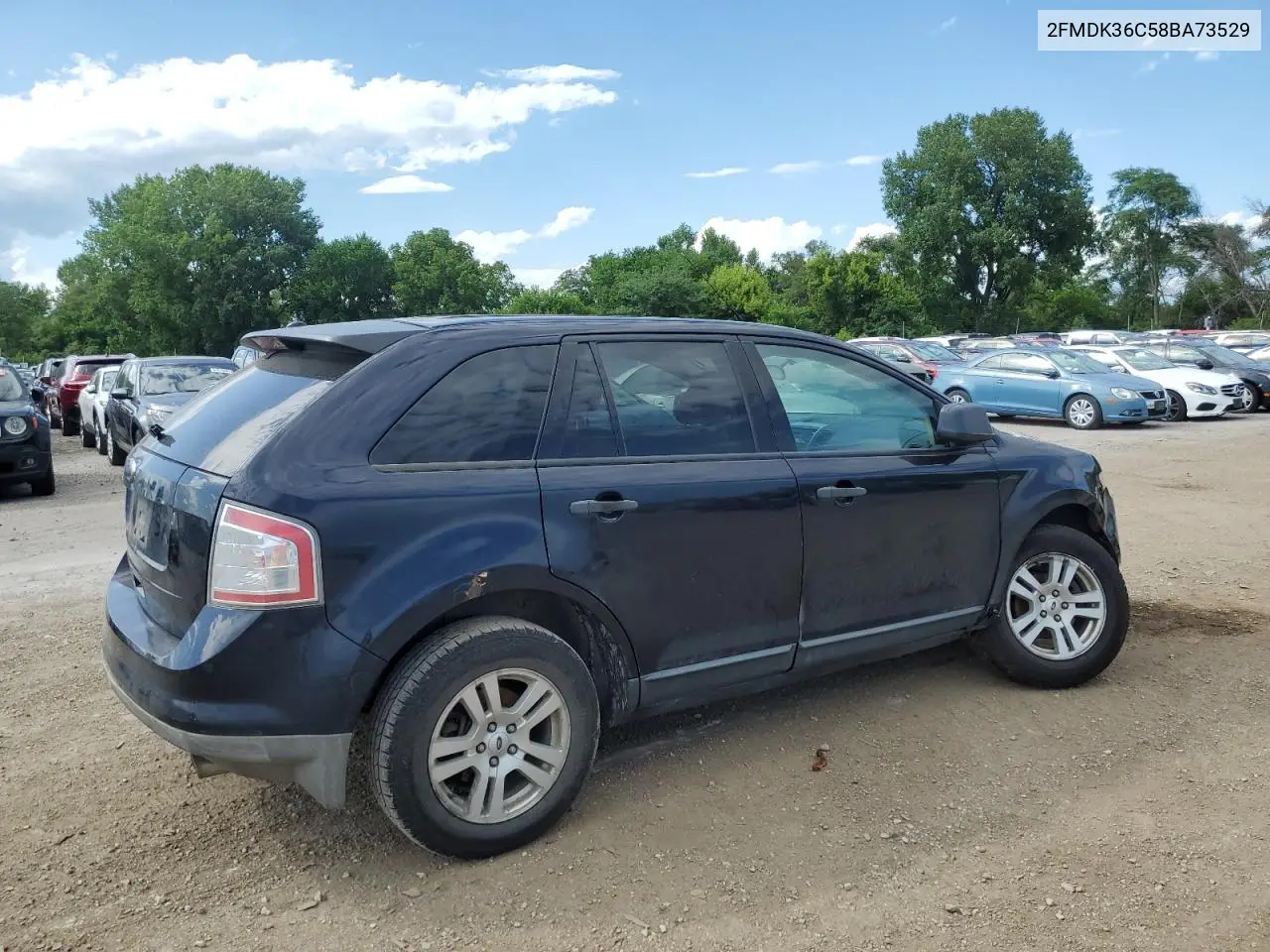 2008 Ford Edge Se VIN: 2FMDK36C58BA73529 Lot: 62549005