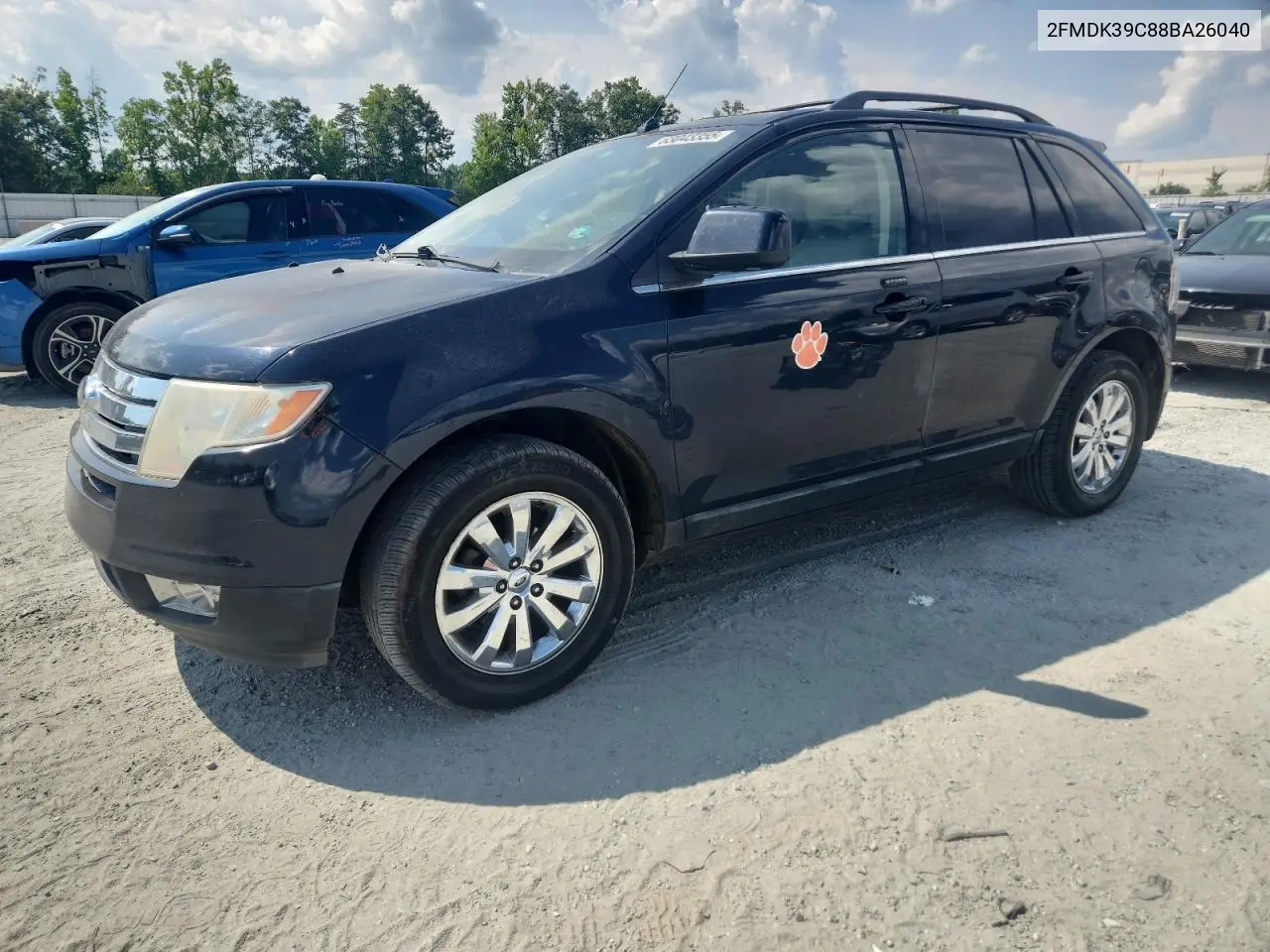 2008 Ford Edge Limited VIN: 2FMDK39C88BA26040 Lot: 63043355