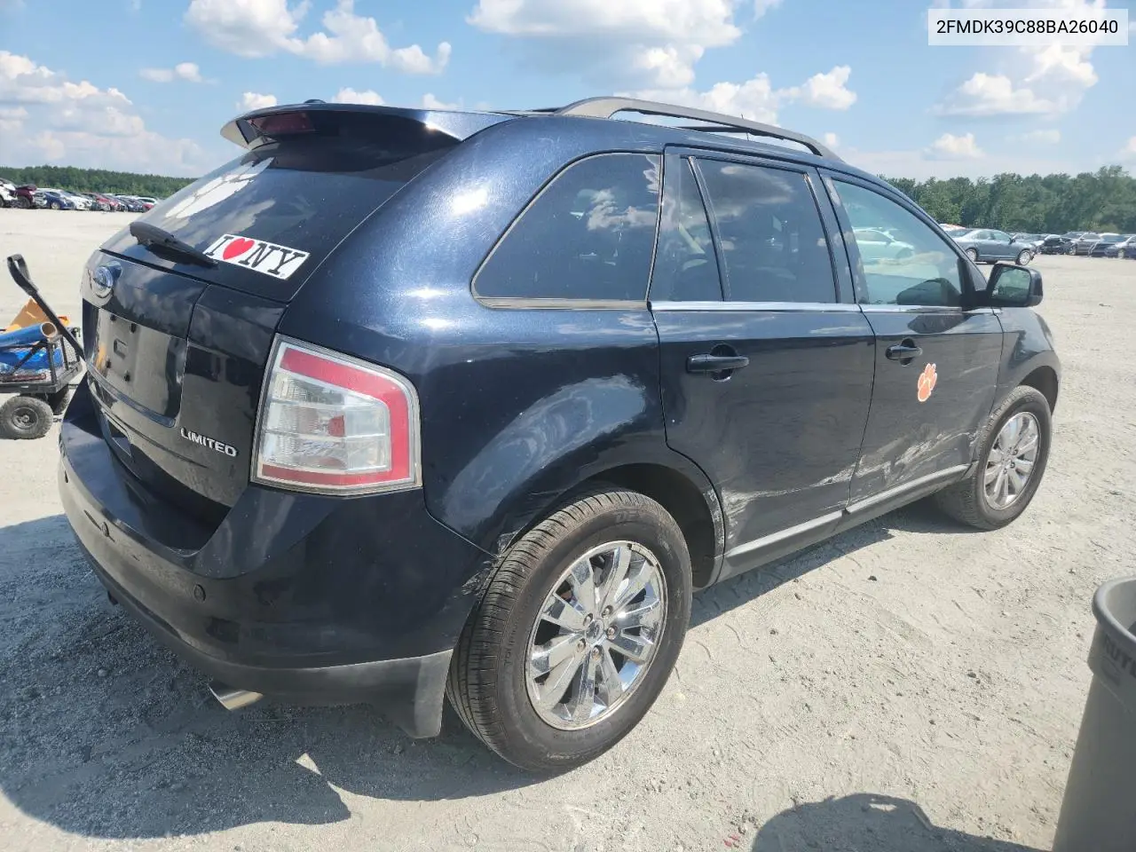 2008 Ford Edge Limited VIN: 2FMDK39C88BA26040 Lot: 63043355