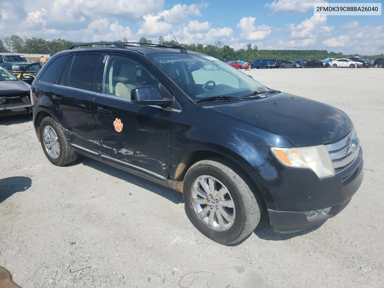 2008 Ford Edge Limited VIN: 2FMDK39C88BA26040 Lot: 63043355