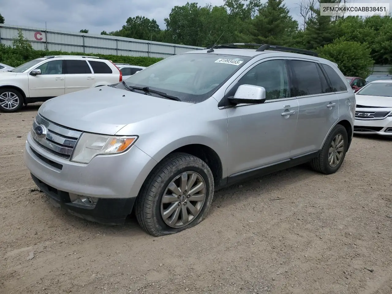 2010 Ford Edge Limited VIN: 2FMDK4KC0ABB38451 Lot: 61993455