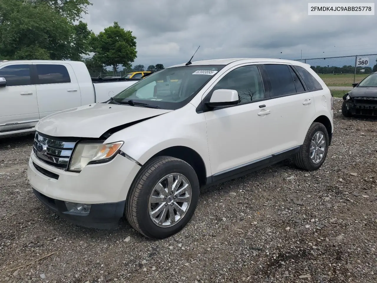 2010 Ford Edge Sel VIN: 2FMDK4JC9ABB25778 Lot: 62003895