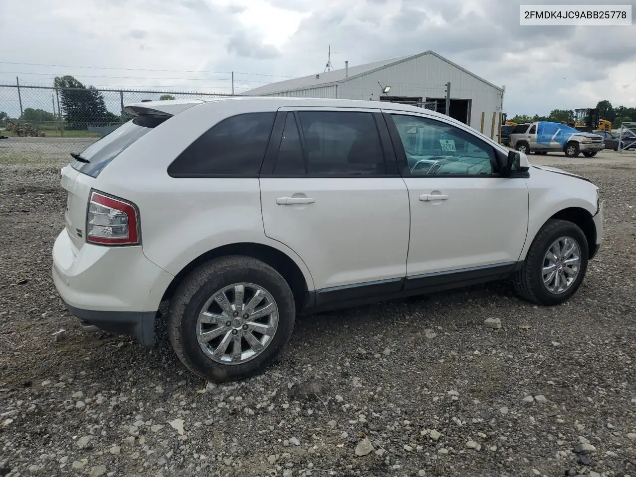 2010 Ford Edge Sel VIN: 2FMDK4JC9ABB25778 Lot: 62003895