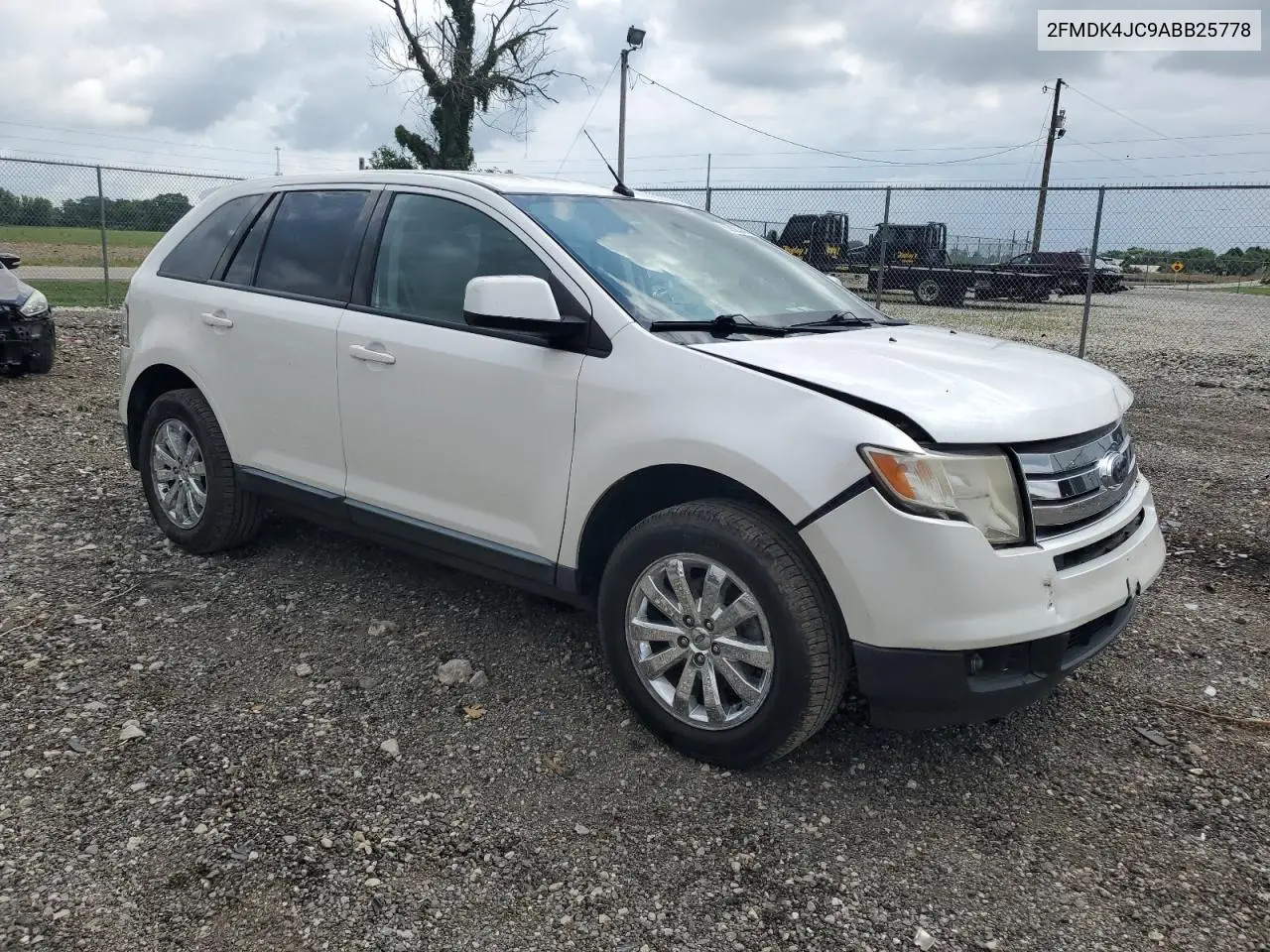 2010 Ford Edge Sel VIN: 2FMDK4JC9ABB25778 Lot: 62003895