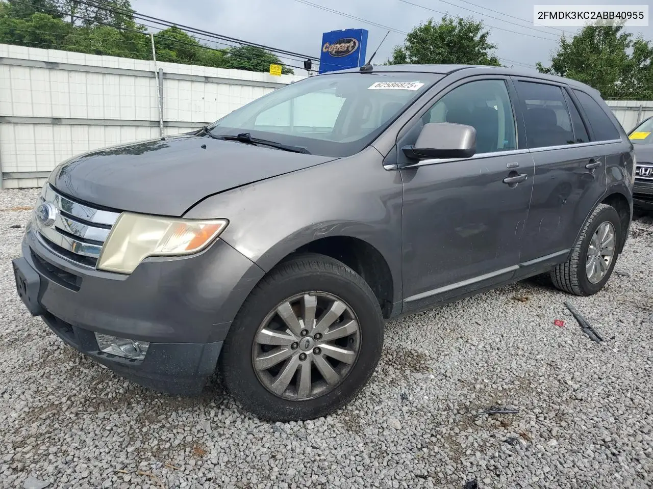 2010 Ford Edge Limited VIN: 2FMDK3KC2ABB40955 Lot: 62586825