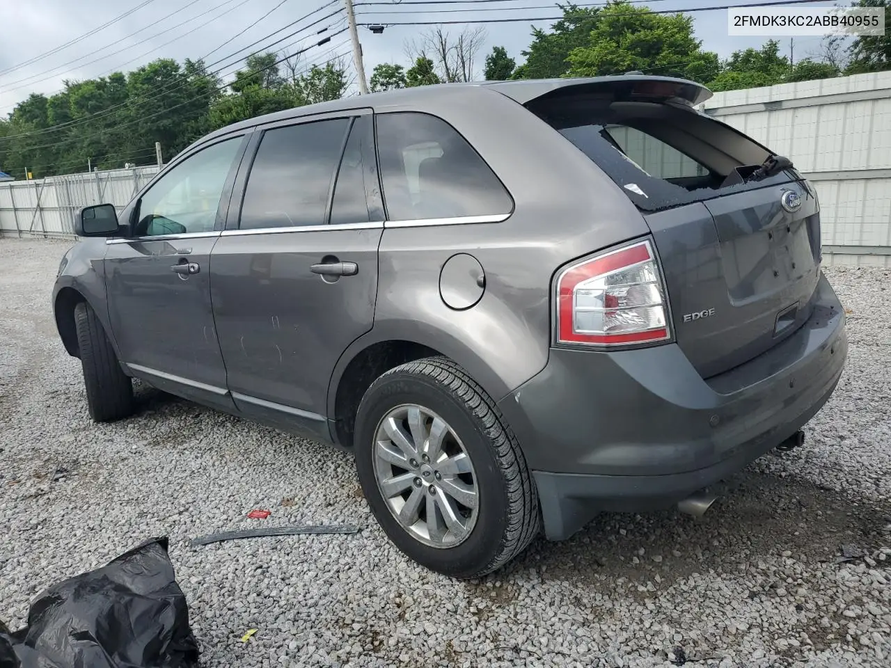 2010 Ford Edge Limited VIN: 2FMDK3KC2ABB40955 Lot: 62586825