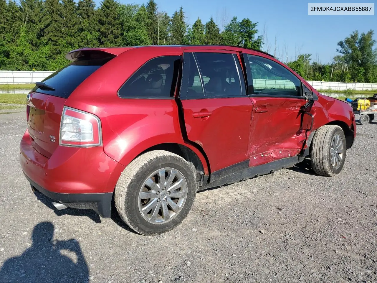 2010 Ford Edge Sel VIN: 2FMDK4JCXABB55887 Lot: 62689265