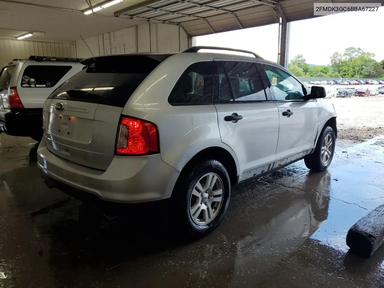 2011 Ford Edge Se VIN: 2FMDK3GC6BBA67227 Lot: 56323545