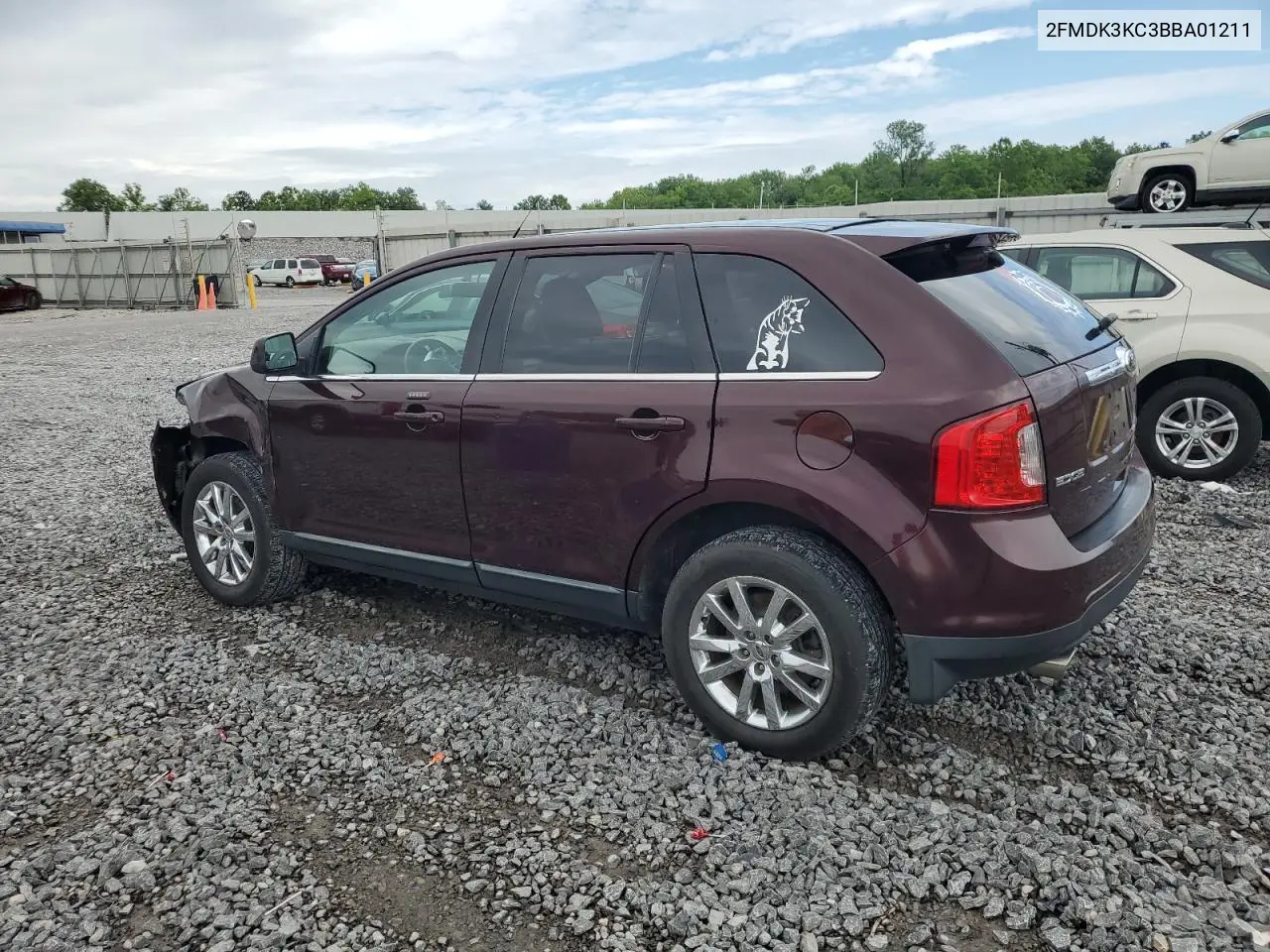 2011 Ford Edge Limited VIN: 2FMDK3KC3BBA01211 Lot: 56788475