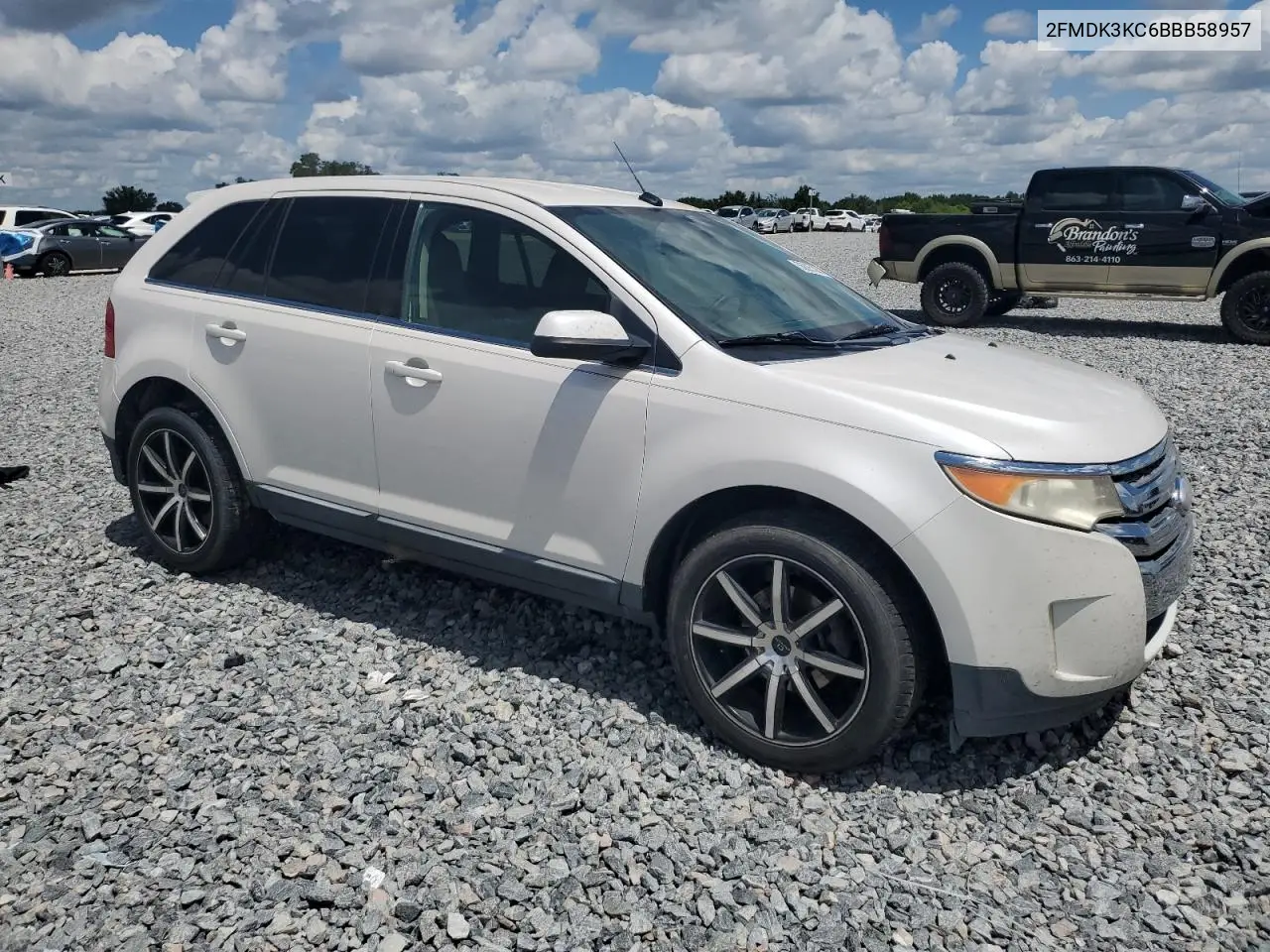 2011 Ford Edge Limited VIN: 2FMDK3KC6BBB58957 Lot: 56895305