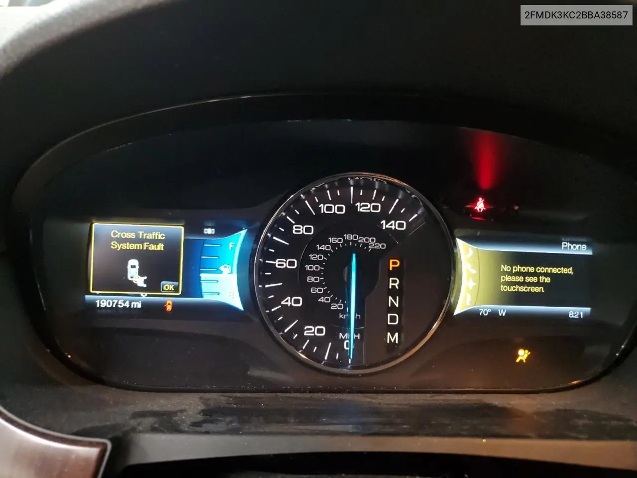 2011 Ford Edge Limited VIN: 2FMDK3KC2BBA38587 Lot: 62549395