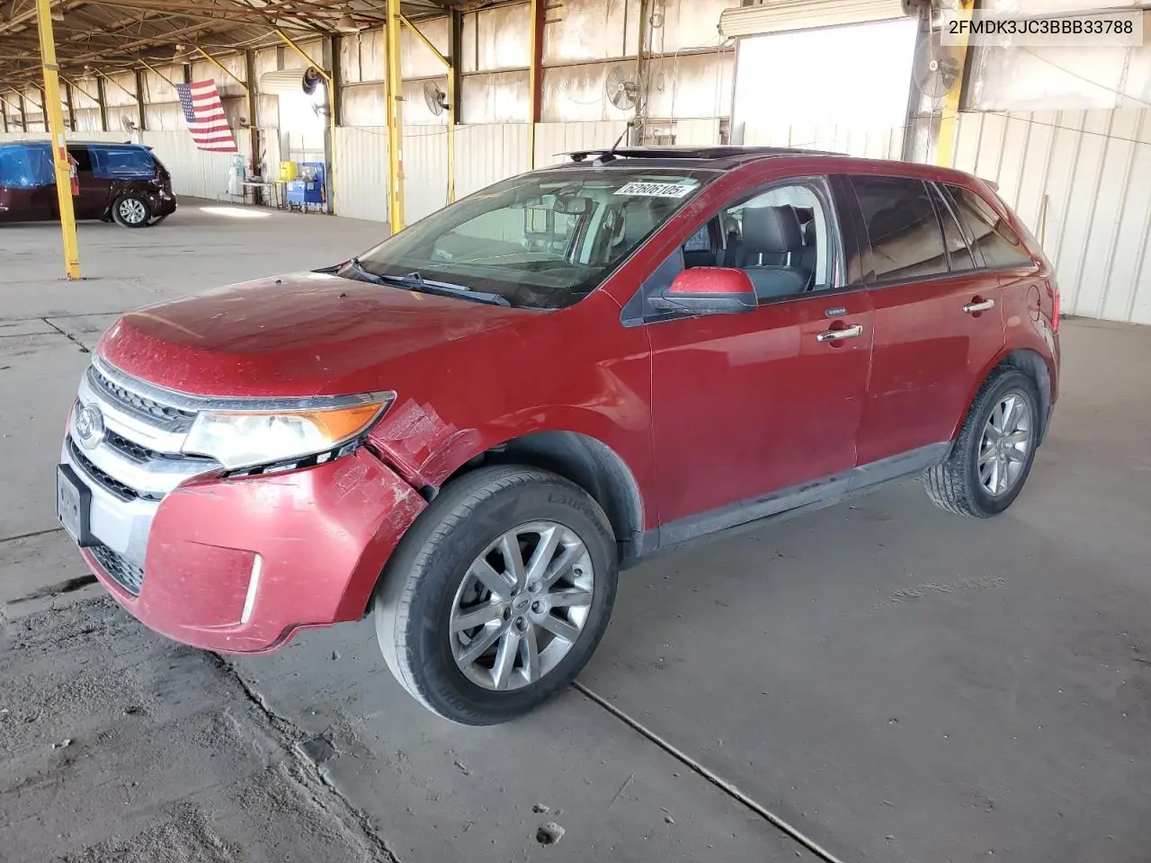 2011 Ford Edge Sel VIN: 2FMDK3JC3BBB33788 Lot: 62606105