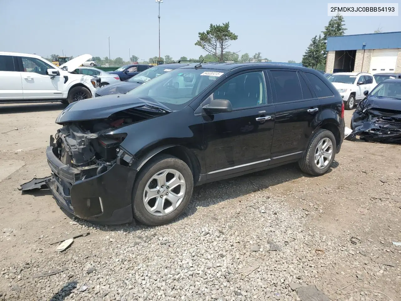 2011 Ford Edge Sel VIN: 2FMDK3JC0BBB54193 Lot: 64630415