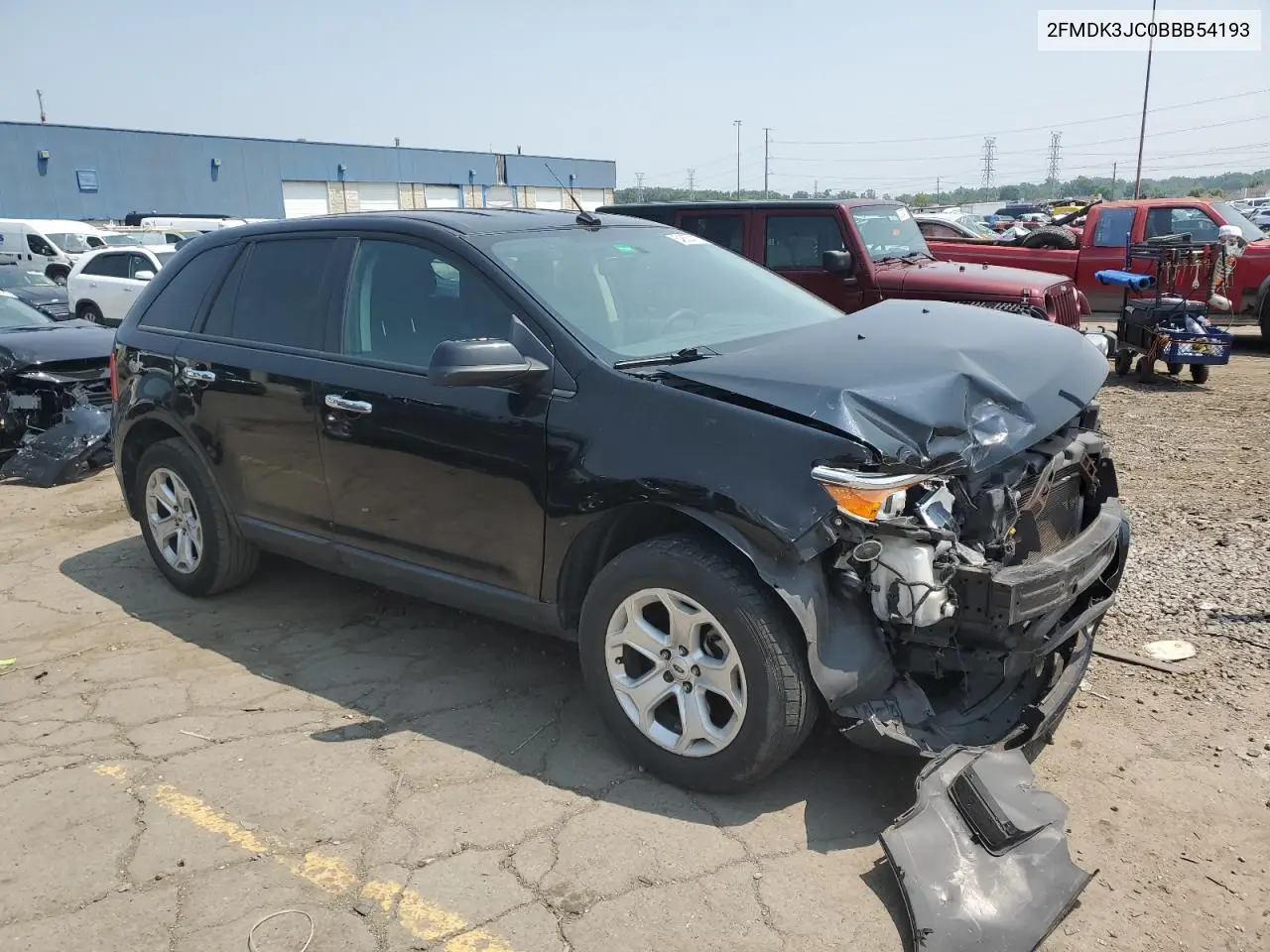 2011 Ford Edge Sel VIN: 2FMDK3JC0BBB54193 Lot: 64630415