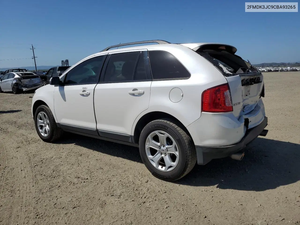 2012 Ford Edge Sel VIN: 2FMDK3JC9CBA93265 Lot: 53201755