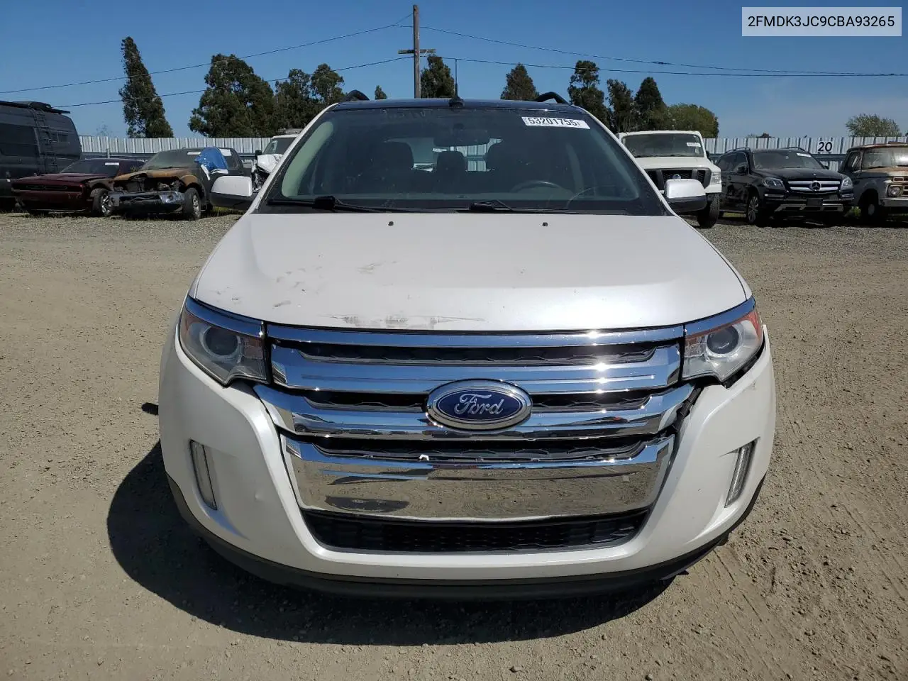 2012 Ford Edge Sel VIN: 2FMDK3JC9CBA93265 Lot: 53201755