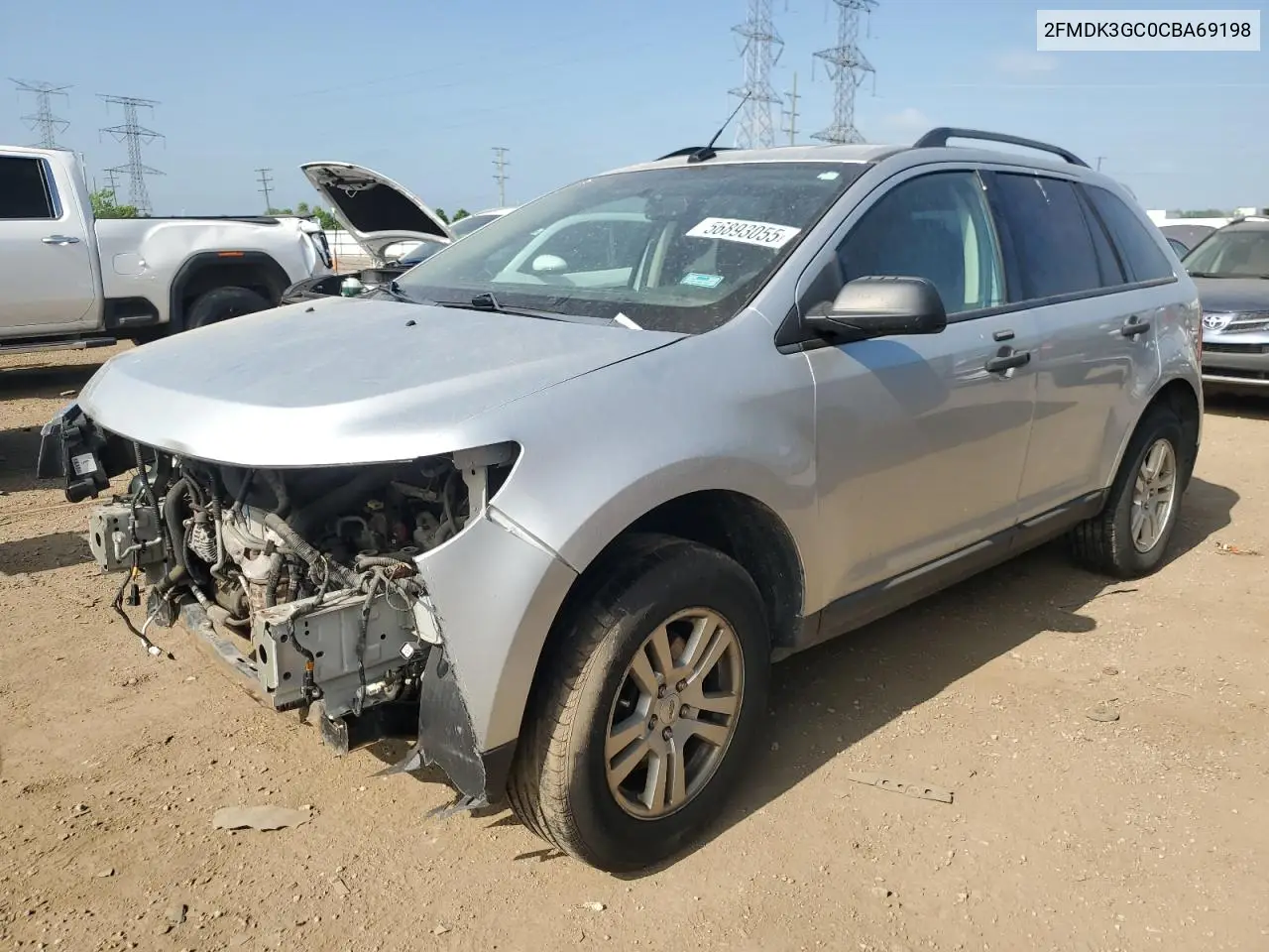 2012 Ford Edge Se VIN: 2FMDK3GC0CBA69198 Lot: 56893055