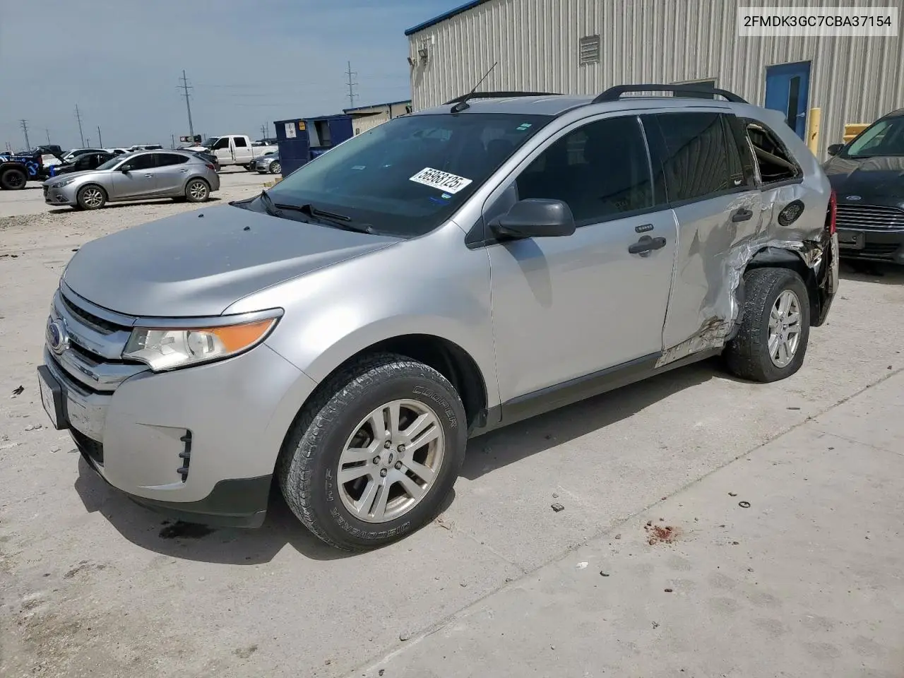 2012 Ford Edge Se VIN: 2FMDK3GC7CBA37154 Lot: 56968125
