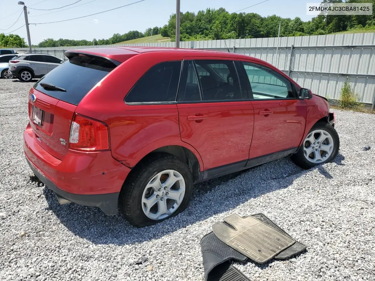 2012 Ford Edge Sel VIN: 2FMDK4JC3CBA81425 Lot: 56986985