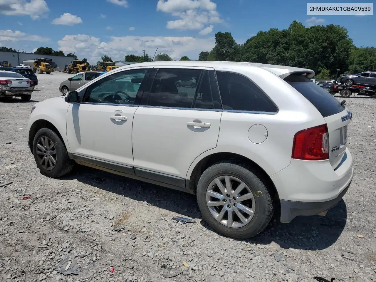 2012 Ford Edge Limited VIN: 2FMDK4KC1CBA09539 Lot: 64692225