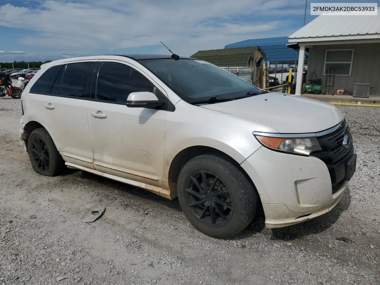 2013 Ford Edge Sport VIN: 2FMDK3AK2DBC53933 Lot: 63065005