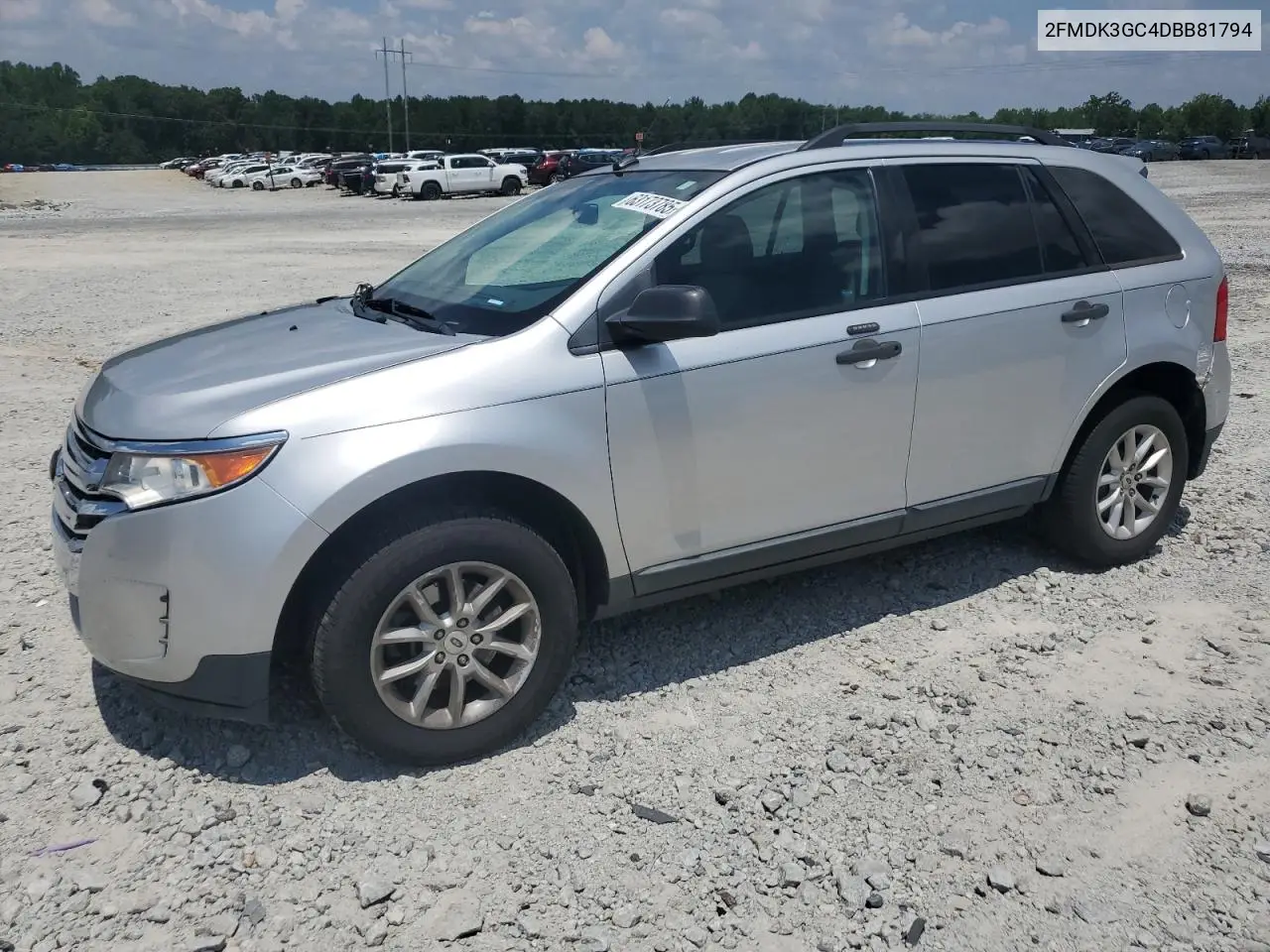 2013 Ford Edge Se VIN: 2FMDK3GC4DBB81794 Lot: 63173785