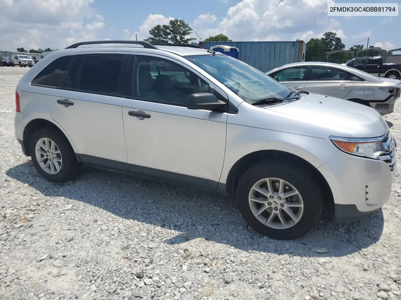 2013 Ford Edge Se VIN: 2FMDK3GC4DBB81794 Lot: 63173785