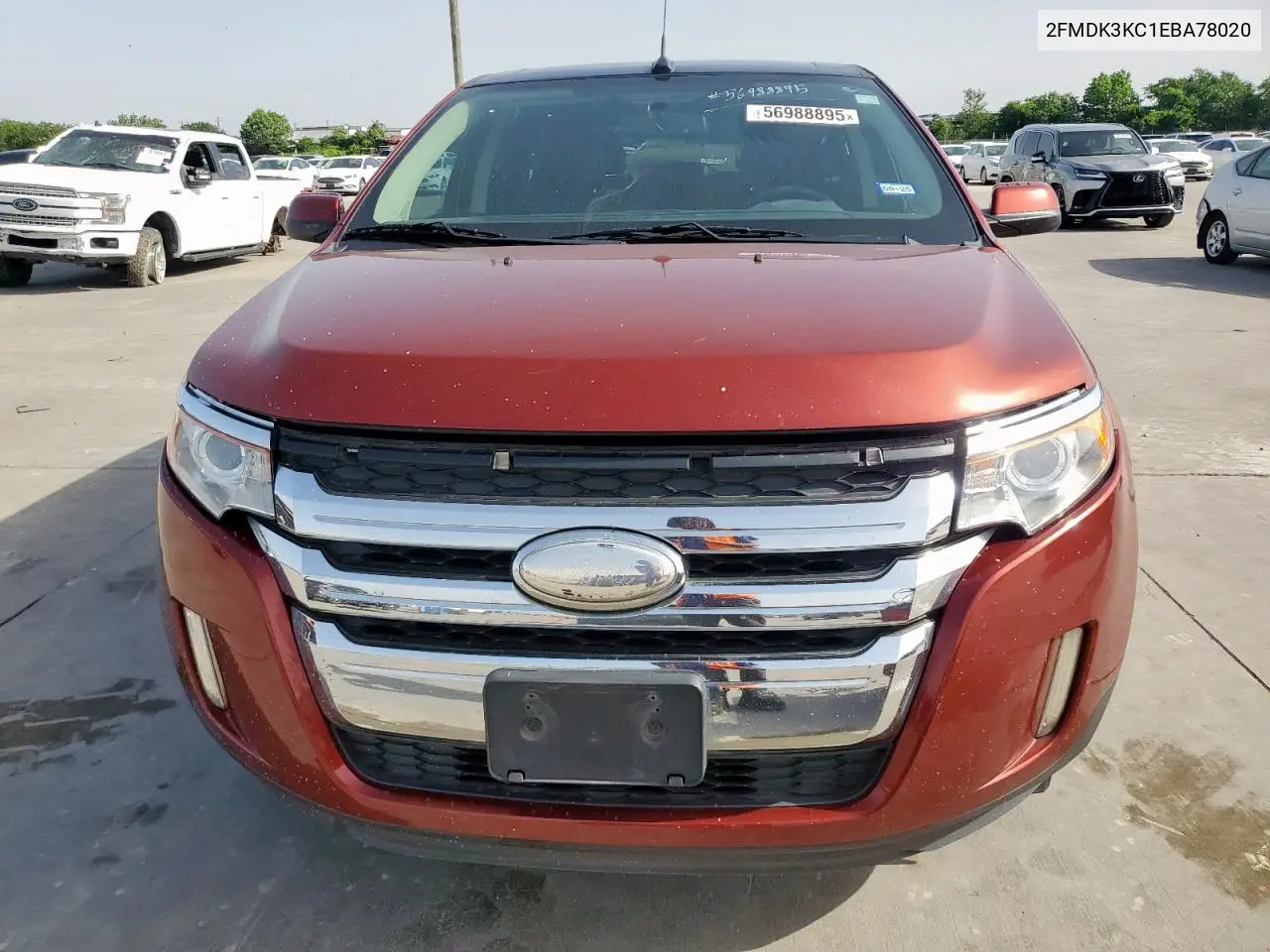 2014 Ford Edge Limited VIN: 2FMDK3KC1EBA78020 Lot: 56988895