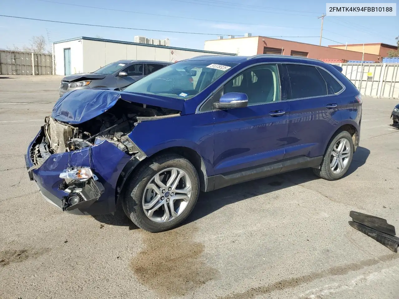 2015 Ford Edge Titanium VIN: 2FMTK4K94FBB10188 Lot: 51378325