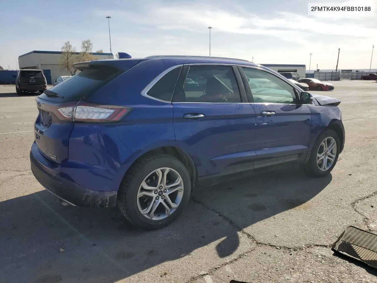 2015 Ford Edge Titanium VIN: 2FMTK4K94FBB10188 Lot: 51378325