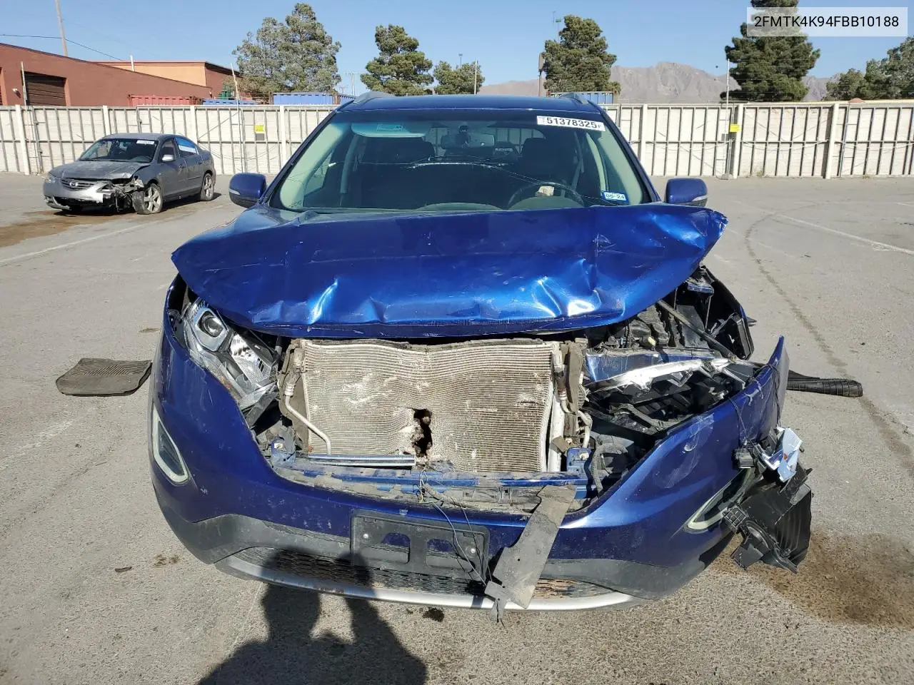 2015 Ford Edge Titanium VIN: 2FMTK4K94FBB10188 Lot: 51378325